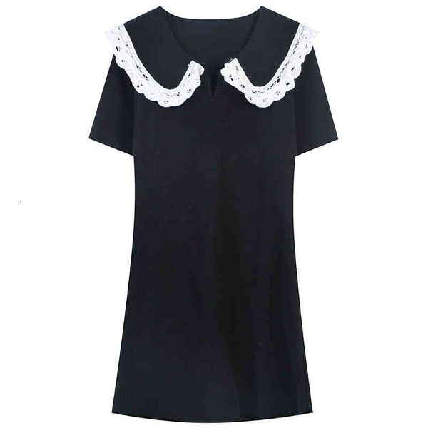casual dresses summer french knitted a-line dress 2022 solid lace doll collar sweet temperament aging j15u, Black;gray
casual dresses summer french knitted a-line dress 2022 solid lace doll collar sweet temperament aging j15u, Black;gray