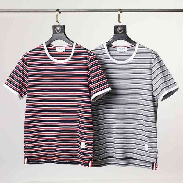 brun tb short sleeve stripe color matching t-shirt american breathable fashionable men's and women's versatile high street sports, White;black
brun tb short sleeve stripe color matching t-shirt american breathable fashionable men's and women's versatile high street sports, White;black