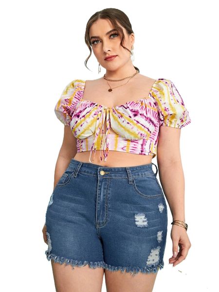 plus ripped raw hem zip fly denim shorts m3ae#, White;black
plus ripped raw hem zip fly denim shorts m3ae#, White;black