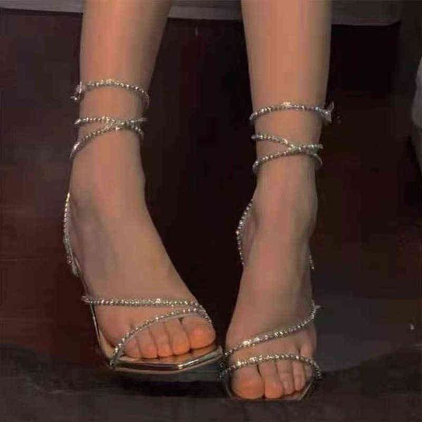 rhinestone sandals women's summer 2022 new style square head open toe thin heel high heels crystal strap roman shoes, Black
rhinestone sandals women's summer 2022 new style square head open toe thin heel high heels crystal strap roman shoes, Black