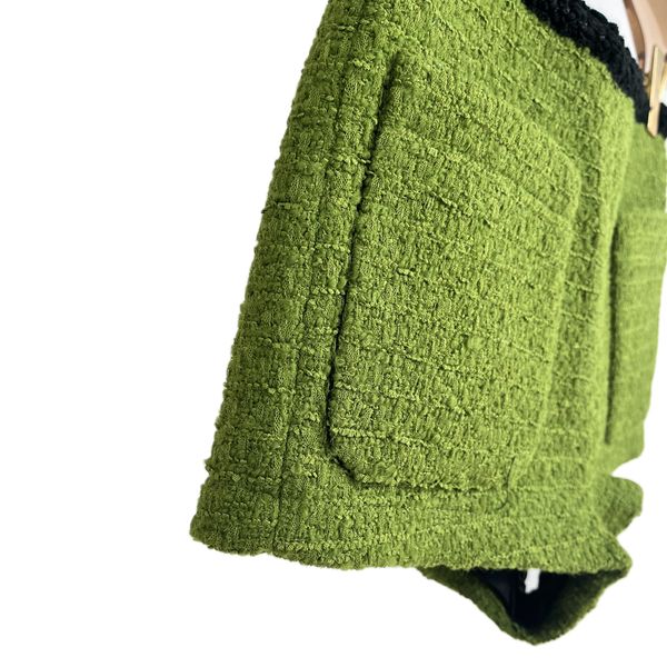 designer french style women's elegance jackets classic tweed jacket shorts set beautiful green buckle woolen custom woven tweed ,qualit, Black;brown
designer french style women's elegance jackets classic tweed jacket shorts set beautiful green buckle woolen custom woven tweed ,qualit, Black;brown