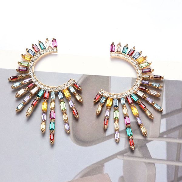european and american fashion personality geometric semicircle dangle alloy rhinestone full diamond earring female earrings bohemian ethnic, Silver
european and american fashion personality geometric semicircle dangle alloy rhinestone full diamond earring female earrings bohemian ethnic, Silver