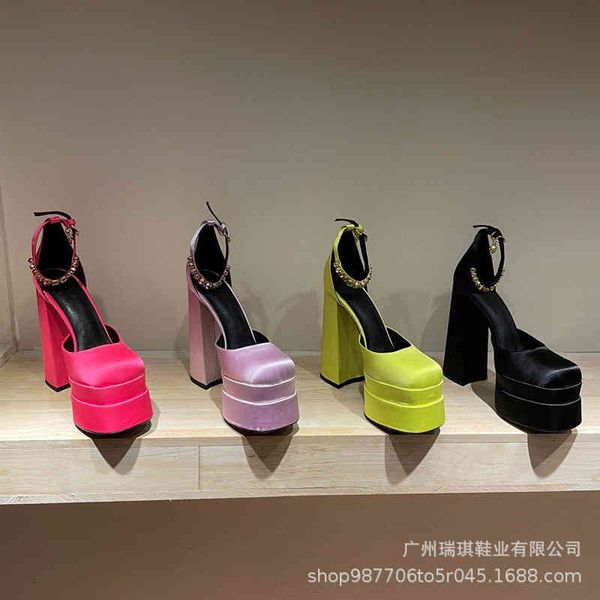 sandals high heel double water table silk satin square head hollow women's baotou sandals sheepskin shoes y4ko, Black
sandals high heel double water table silk satin square head hollow women's baotou sandals sheepskin shoes y4ko, Black