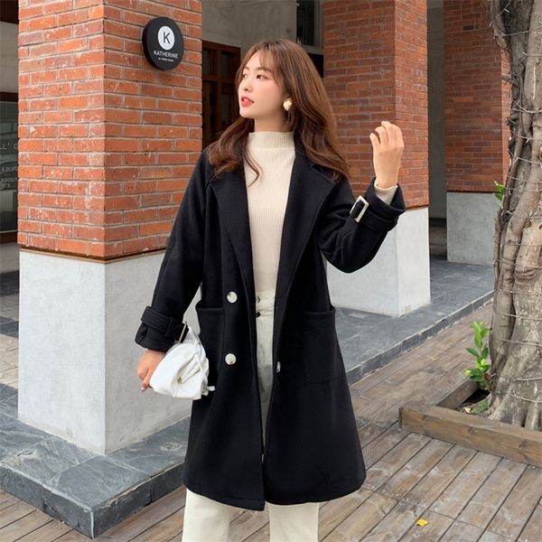 will have a new cloth coat cuff coat long loose fashion female woolen cloth coat pocket lj200928, Black
will have a new cloth coat cuff coat long loose fashion female woolen cloth coat pocket lj200928, Black