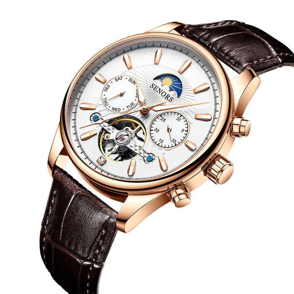 senas tiktok watch man business mechanical watches table water proof mechanical wristwatches, Slivery;brown
senas tiktok watch man business mechanical watches table water proof mechanical wristwatches, Slivery;brown