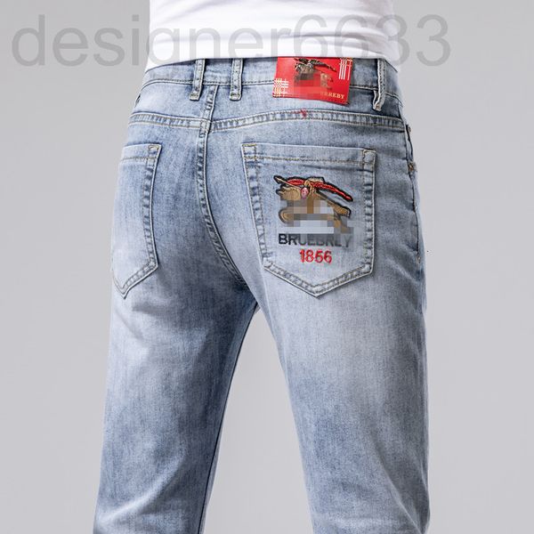 men's jeans designer spring and summer thin korean version light blue elastic small feet slim fit fashion brand b embroidery pants 4d13
men's jeans designer spring and summer thin korean version light blue elastic small feet slim fit fashion brand b embroidery pants 4d13
