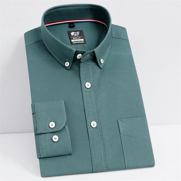 men's long sleeve oxford woven shirt single patch pocket 100% cotton casual button-down collar standard-fit versatile shirts 220324, White;black
men's long sleeve oxford woven shirt single patch pocket 100% cotton casual button-down collar standard-fit versatile shirts 220324, White;black