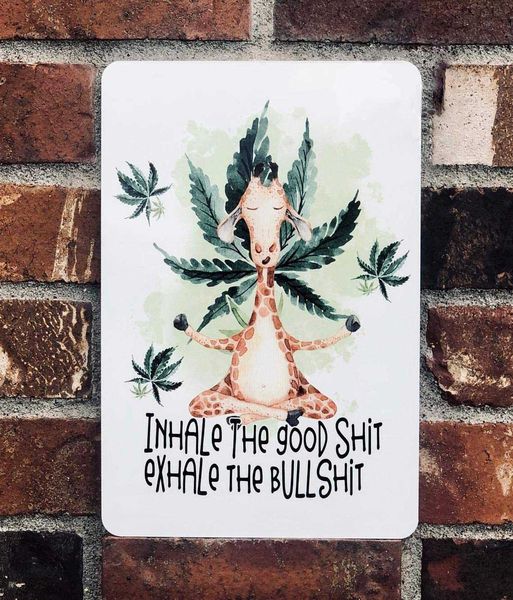 funny metal sign giraffe inhale good shit exhale bullshit friendly plant cute gift for him present her vintagev081
funny metal sign giraffe inhale good shit exhale bullshit friendly plant cute gift for him present her vintagev081