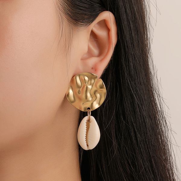 women national shell dangle earrings geometric matte gold irregular tassel stud earring alloy ellipse ear drop for female banquet party wear, Silver
women national shell dangle earrings geometric matte gold irregular tassel stud earring alloy ellipse ear drop for female banquet party wear, Silver