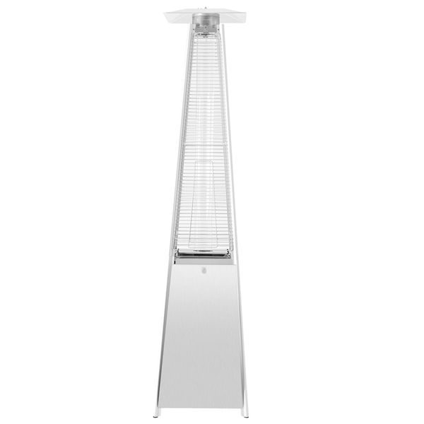 

home furniture 42000 btu stainless steel material pyramid glass tube outdoor heater with long strips of flame with aluminum