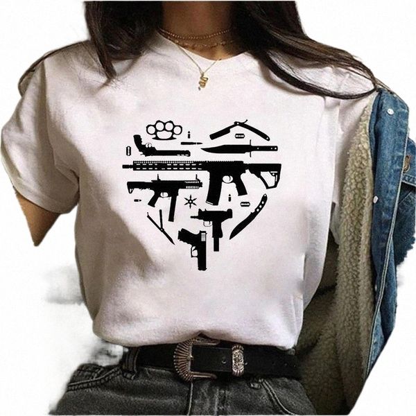 women's t-shirt guns love women's fashion graphic tee cute women female shirt 90s girls tshirt ropa de mujerwomen's z6j7#, White
women's t-shirt guns love women's fashion graphic tee cute women female shirt 90s girls tshirt ropa de mujerwomen's z6j7#, White