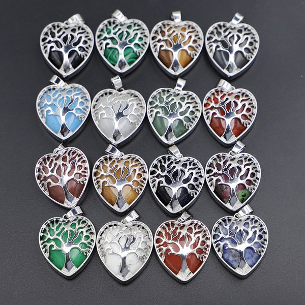 new design natural stone alloy tree of life heart charms pendants tiger's eye opal crystal pendant diy necklace jewelry accessories, Bronze;silver
new design natural stone alloy tree of life heart charms pendants tiger's eye opal crystal pendant diy necklace jewelry accessories, Bronze;silver