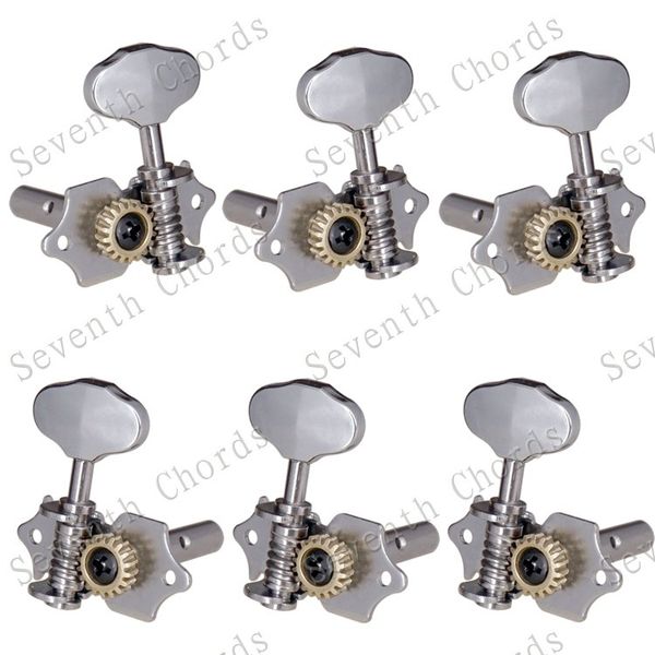 a set 3r3l chrome open gear string tuners tuning pegs key machine head for acoustic classical guitar.- gear ratio 18:1
a set 3r3l chrome open gear string tuners tuning pegs key machine head for acoustic classical guitar.- gear ratio 18:1
