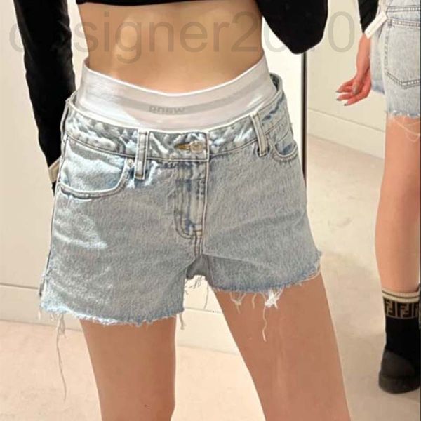 women's jeans designer aw king 22 summer women's light blue high waist thin super shorts stitched belt letter wide leg 7haq
women's jeans designer aw king 22 summer women's light blue high waist thin super shorts stitched belt letter wide leg 7haq