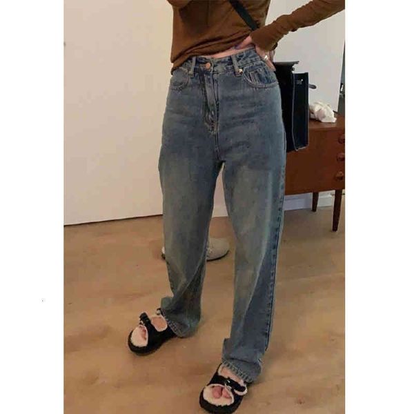 women's jeans loose casual wide leg jeans women's autumn versatile straight tube high waist thin dirty pants s05k, Blue
women's jeans loose casual wide leg jeans women's autumn versatile straight tube high waist thin dirty pants s05k, Blue