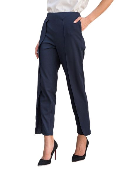 motf premium overlay cropped pants i39q#, Black;white