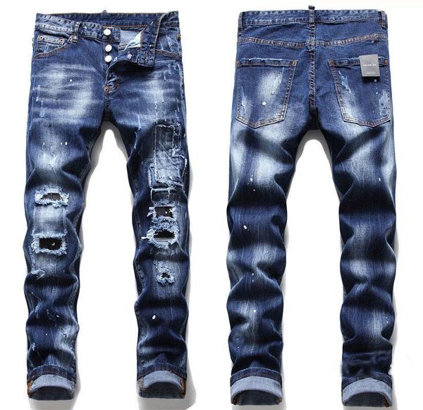 men ripped slim fit jeans fashion skinny straight leg washed mens frayed motocycle denim pants hip hop stretch biker men's trousers aab, Blue
men ripped slim fit jeans fashion skinny straight leg washed mens frayed motocycle denim pants hip hop stretch biker men's trousers aab, Blue