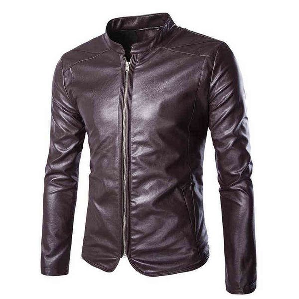 2016 new sale autumn fashion zipper motorcycle leather jackets men outwear casual slim solid pu men jacket coat t220728, Black
2016 new sale autumn fashion zipper motorcycle leather jackets men outwear casual slim solid pu men jacket coat t220728, Black