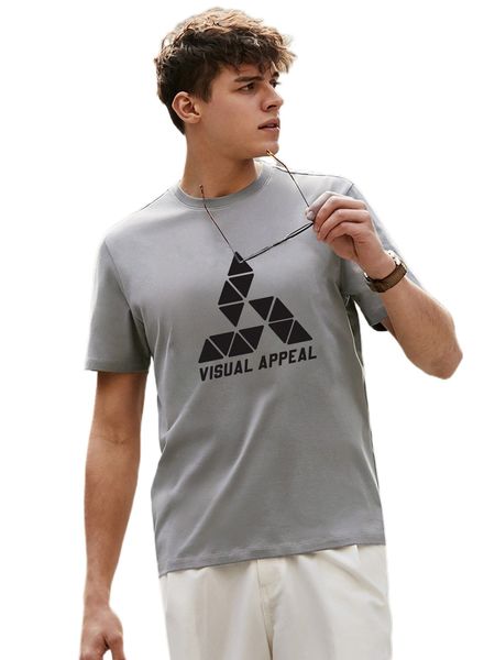 men letter and geo graphic tee a6ys#, White;black