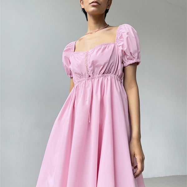 ootn pink square neck mini dress women puff sleeve ruch a-line cotton solid bodycon dress female lace up summer dress 220511, Black;gray
ootn pink square neck mini dress women puff sleeve ruch a-line cotton solid bodycon dress female lace up summer dress 220511, Black;gray