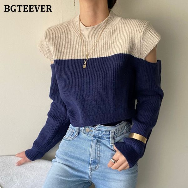fashion chic ladies hollow out pullover sweaters elegant o-neck full sleeve patchwork women knitted jumpers 2021 autumn, White;black
fashion chic ladies hollow out pullover sweaters elegant o-neck full sleeve patchwork women knitted jumpers 2021 autumn, White;black