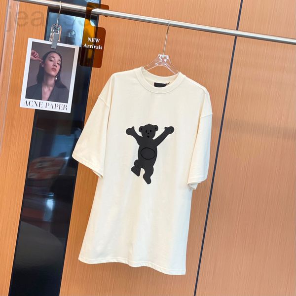 women's t-shirt designer korean flocking bear short sleeve t-shirt women's 2022 summer new wide round neck casual pullover ins sup, White
women's t-shirt designer korean flocking bear short sleeve t-shirt women's 2022 summer new wide round neck casual pullover ins sup, White