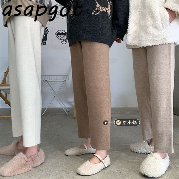 autumn winter solid 5 color high-waisted elastic slim straight grandma pant wide leg casual black knitted pants women loose 201228, Black;white
autumn winter solid 5 color high-waisted elastic slim straight grandma pant wide leg casual black knitted pants women loose 201228, Black;white
