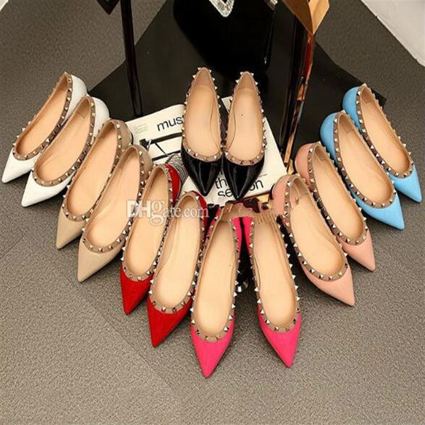 34 40 genuine leather v stud ballerina flats blue black nude red yellow rose pink luxury designer runway classic fashion wom274w
34 40 genuine leather v stud ballerina flats blue black nude red yellow rose pink luxury designer runway classic fashion wom274w