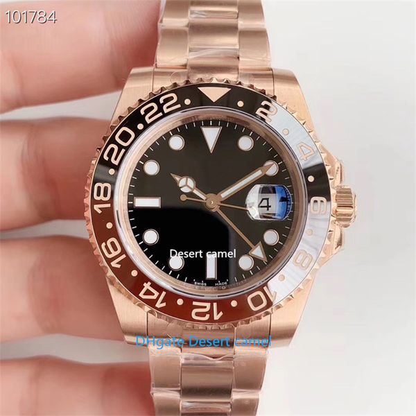 watch 40mm automatic mechanical men's watches gmt cal 3285 movement ceramic bezel rose gold 904l sapphire luxury diving wristwatch-1, Slivery;brown
watch 40mm automatic mechanical men's watches gmt cal 3285 movement ceramic bezel rose gold 904l sapphire luxury diving wristwatch-1, Slivery;brown