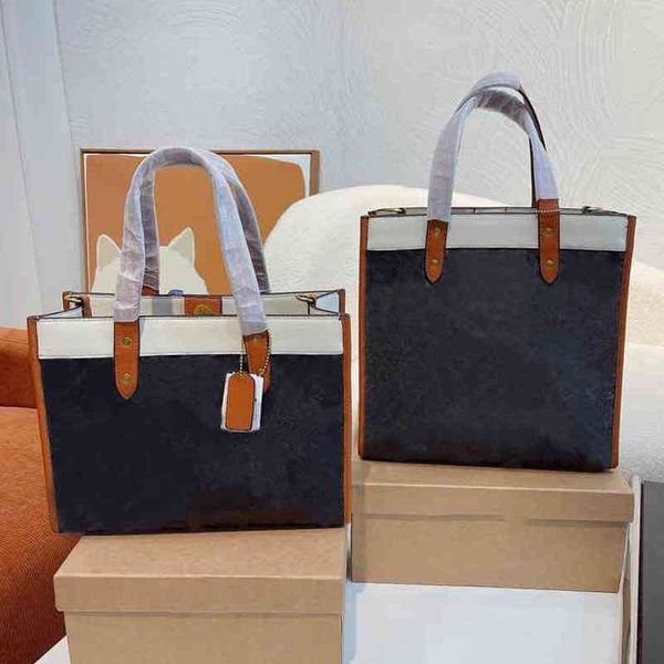 handbags high capacity shopping bags women handbag shoulder leather designer crossbody female print tote 220309