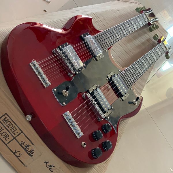 classic brand double neck electric guitar, functional electroacoustic instrument, professional level, delivery to home
classic brand double neck electric guitar, functional electroacoustic instrument, professional level, delivery to home