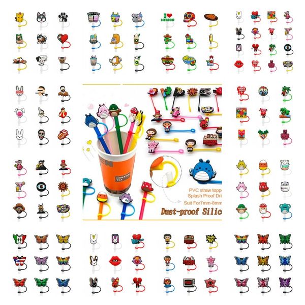9pcs/set straw ers cover molds bad bunny stranger things charms reusable splash proof drinking dust plug decorative 8mm straw cup
9pcs/set straw ers cover molds bad bunny stranger things charms reusable splash proof drinking dust plug decorative 8mm straw cup