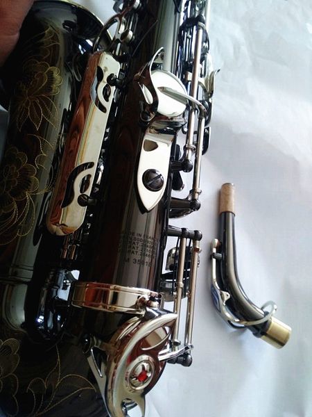 custom brand alto saxophone mark vi e-flat music instrument black nickel silver key sax golden horn with mouthpiece reed case
custom brand alto saxophone mark vi e-flat music instrument black nickel silver key sax golden horn with mouthpiece reed case