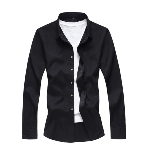 autumn new solid color dress shirt cotton button down long sleeve white black formal shirts for men plus size 4xl 5xl 6xl 7xl 210412
autumn new solid color dress shirt cotton button down long sleeve white black formal shirts for men plus size 4xl 5xl 6xl 7xl 210412