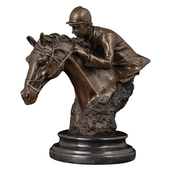 bronze ridding horse man bust statue horseman sculpture modern sport art office deskhome decor gifts, Silver
bronze ridding horse man bust statue horseman sculpture modern sport art office deskhome decor gifts, Silver