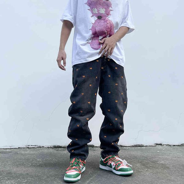 jeans men's 2022 new spring and autumn fashion brand loose straight tube vintage embroidered love high street pants, Blue
jeans men's 2022 new spring and autumn fashion brand loose straight tube vintage embroidered love high street pants, Blue