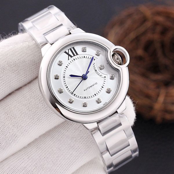 classicblue white leather mens watch women automatic mechanical watch, Slivery;brown
classicblue white leather mens watch women automatic mechanical watch, Slivery;brown