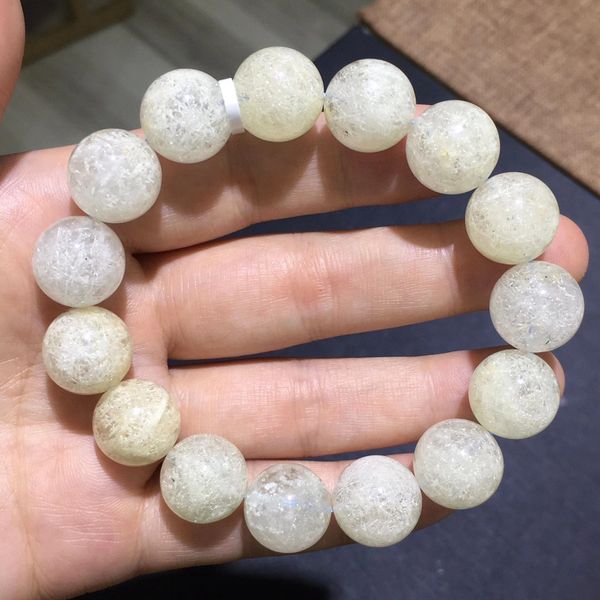 14.6mm natural white rutilated quartz bracelet clear stretch round beads crystal snow rutilated quartz rare aaaaaa, Silver
14.6mm natural white rutilated quartz bracelet clear stretch round beads crystal snow rutilated quartz rare aaaaaa, Silver
