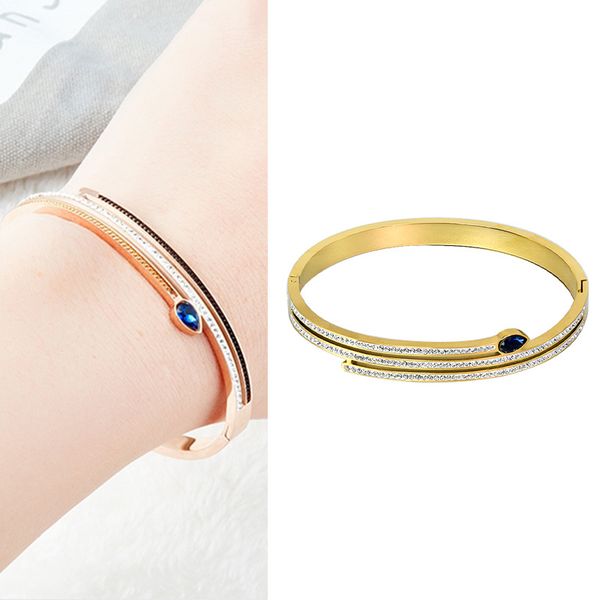 2022 fashion crystal bracelets & bangles gold color zircon bracelets for women stainless steel blue eye snake retro jewelry party gift acces, Black
2022 fashion crystal bracelets & bangles gold color zircon bracelets for women stainless steel blue eye snake retro jewelry party gift acces, Black