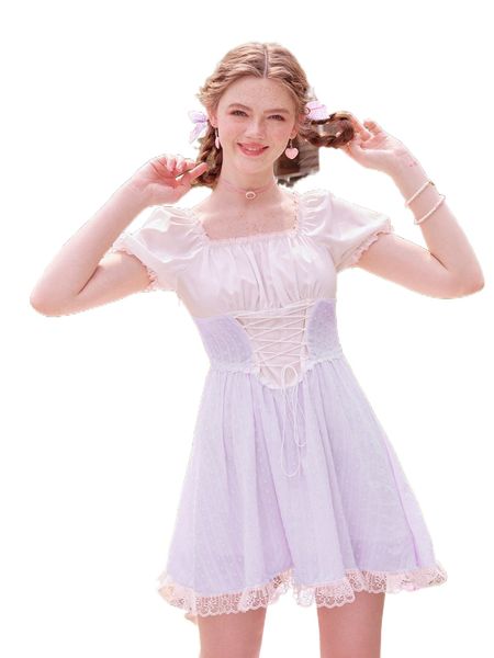 romwe kawaii lace up ruched bust contrast lace dress s27o#, Black;gray
romwe kawaii lace up ruched bust contrast lace dress s27o#, Black;gray