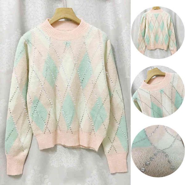 women's sweaters autumn and winter foreign style round neck pullover sweater women's heavy industry diamond lattice long sleeve bo, White;black
women's sweaters autumn and winter foreign style round neck pullover sweater women's heavy industry diamond lattice long sleeve bo, White;black