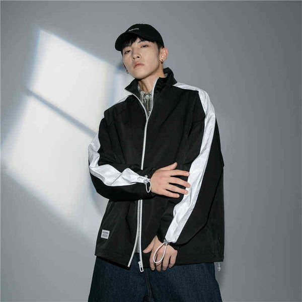 early fall lapel jacket men's solid color loose breathable windbreaker jacket sports clean fashion contrast zippered jacket t220817, Black;brown
early fall lapel jacket men's solid color loose breathable windbreaker jacket sports clean fashion contrast zippered jacket t220817, Black;brown