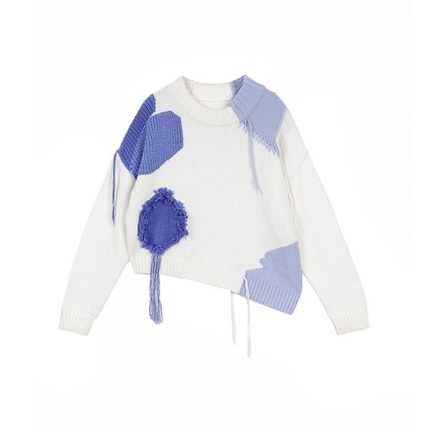 korean fashion stitching embroidery womens sweater white oversized short vintage casual loose pullover y2k clothes tassel 220817, White;black
korean fashion stitching embroidery womens sweater white oversized short vintage casual loose pullover y2k clothes tassel 220817, White;black