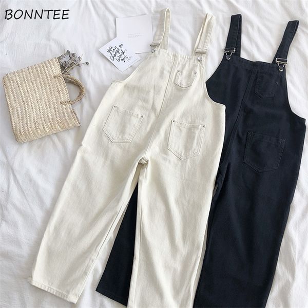 jumpsuits women 2019 denim simple retro cotton loose womens pockets anklelength pants solid leisure korean bodysuits lovely t200303, Black;white
jumpsuits women 2019 denim simple retro cotton loose womens pockets anklelength pants solid leisure korean bodysuits lovely t200303, Black;white