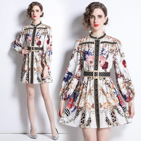 spring and summer dresses womens printed stitching bubble sleeve waist closing stand collar long retro fashion dress, Black;gray
spring and summer dresses womens printed stitching bubble sleeve waist closing stand collar long retro fashion dress, Black;gray