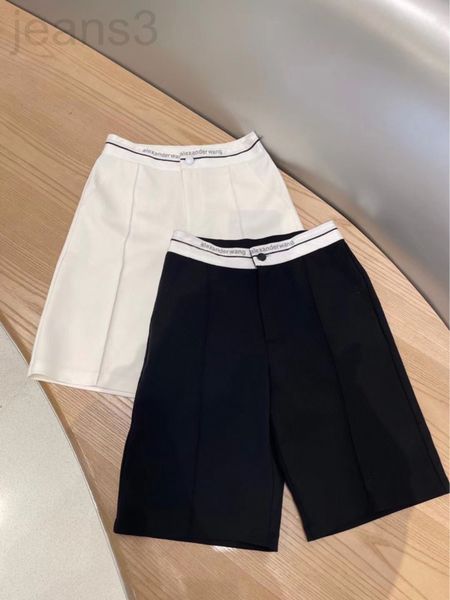 women's shorts designer aw22ss spring and summer high waist slim letter webbing stitching casual pants legs long daily collocation cun1, White;black 
women's shorts designer aw22ss spring and summer high waist slim letter webbing stitching casual pants legs long daily collocation cun1, White;black