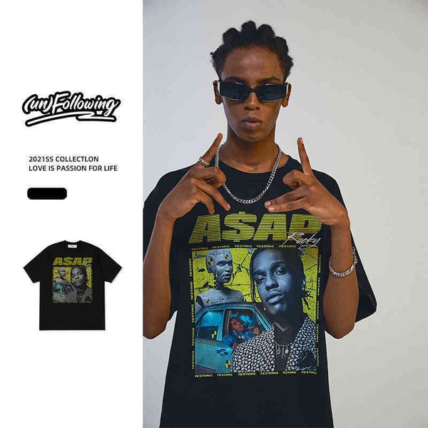rap hip hop new t-shirt summer black portrait cotton short sve loose round neck high street print trendy tee, White;black
rap hip hop new t-shirt summer black portrait cotton short sve loose round neck high street print trendy tee, White;black