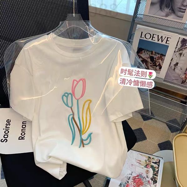 women's t-shirt designer trendy women's summer embroidered short sleeved t-shirt 2022 8j1v, White
women's t-shirt designer trendy women's summer embroidered short sleeved t-shirt 2022 8j1v, White