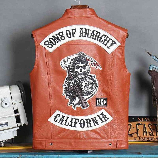 sons of chaos club leather men's vest, slim fitting, leader layer, cowhide harley motorcycle vest, Black
sons of chaos club leather men's vest, slim fitting, leader layer, cowhide harley motorcycle vest, Black