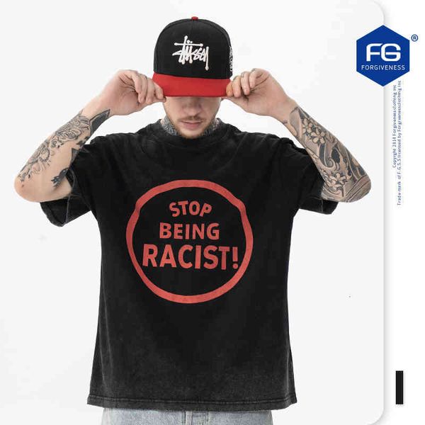 men's t-shirts fg men's wear spring and summer fashion brand washed old slogan printed round neck high street short sleeve t-shirt, White;black
men's t-shirts fg men's wear spring and summer fashion brand washed old slogan printed round neck high street short sleeve t-shirt, White;black
